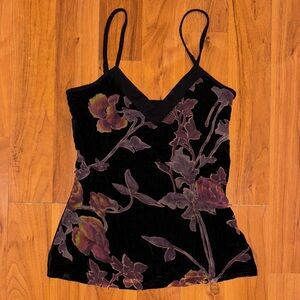 Floral Black and Purple Women's Top